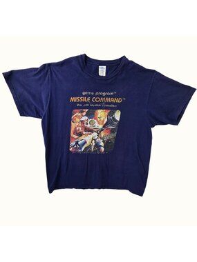 Atari Missile Command 1981 Arcade Graphic Tee XL Port & Company Retro Gaming